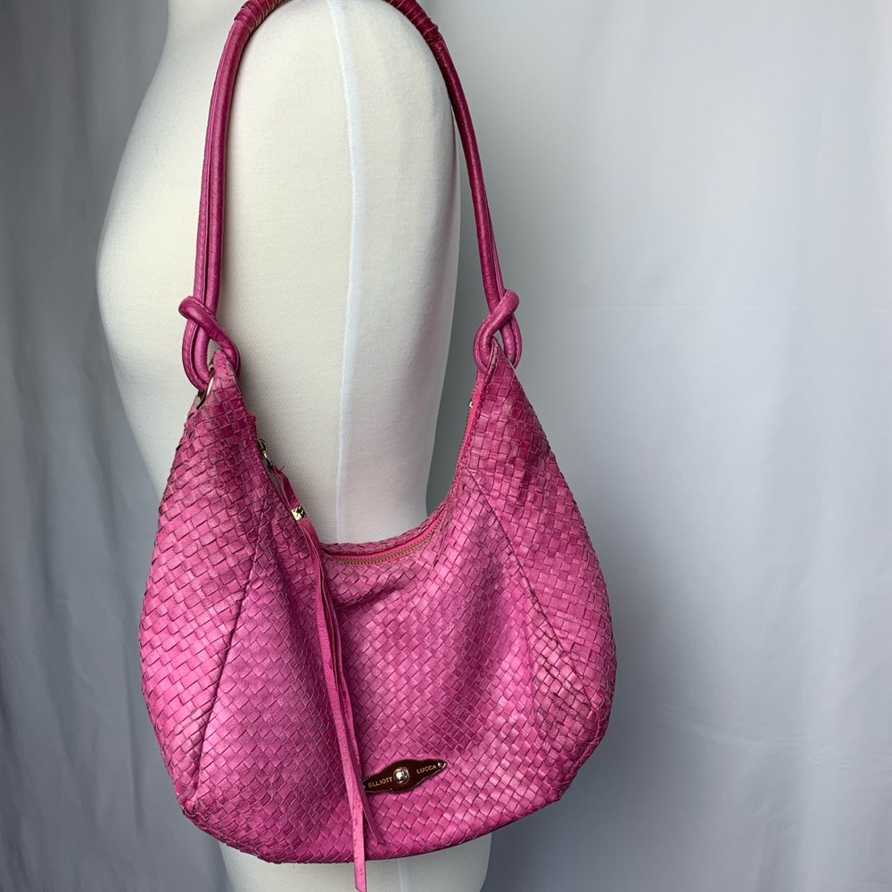 Elliot Lucca  HOBO leather  pink  shoulders  bag